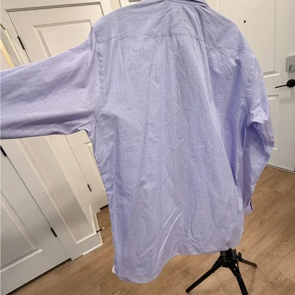 Canali Egyptian Cotton Windowpane Dress Shirt Size 42 - Picture 8 of 9